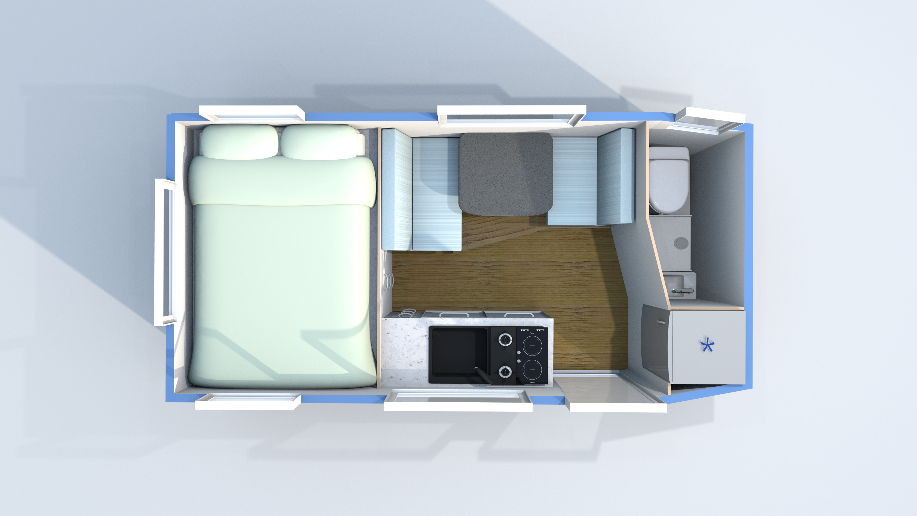 Lit fixe transversal